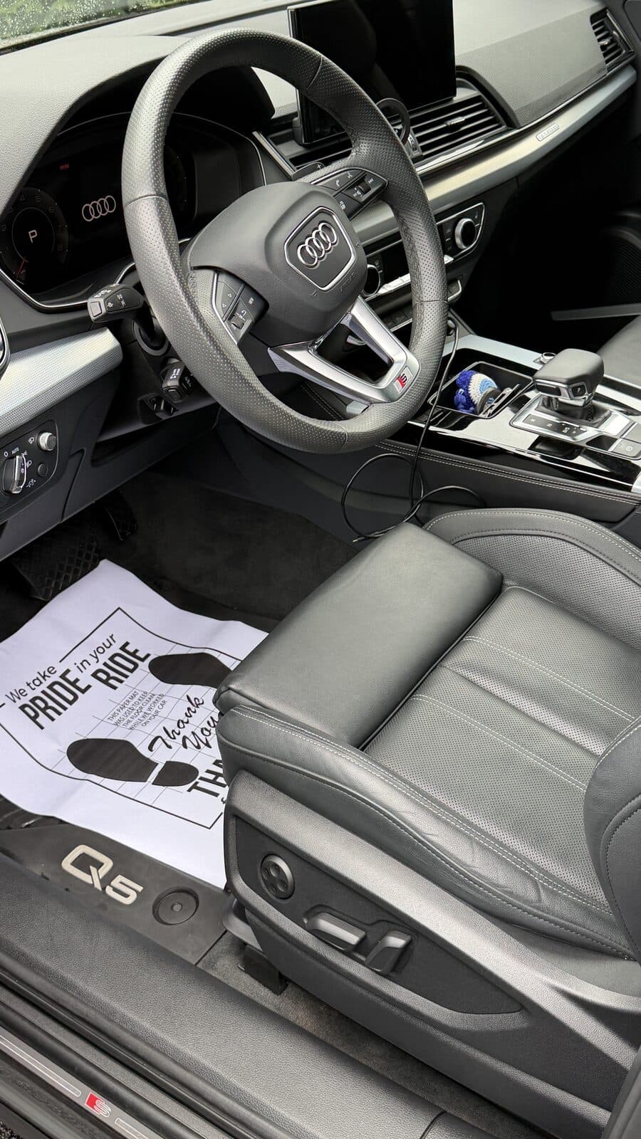 Audi interior after detailing