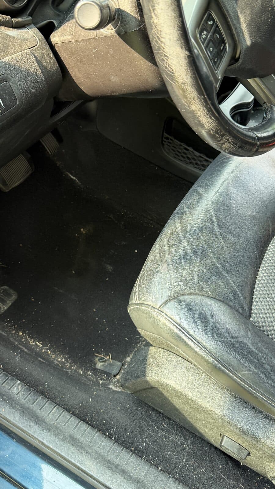 Dodge interior before detailing