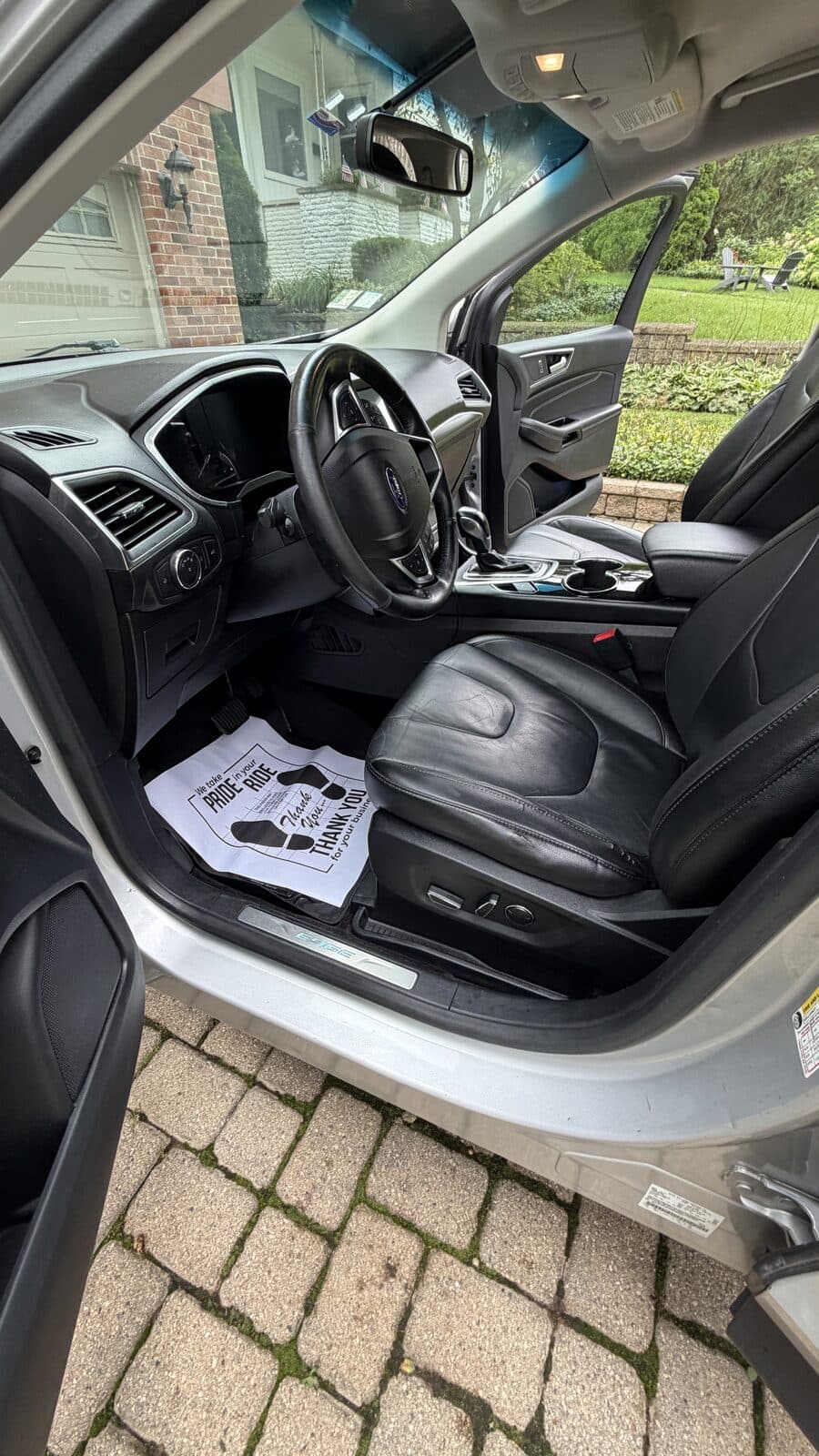 Ford Edge interior after detailing