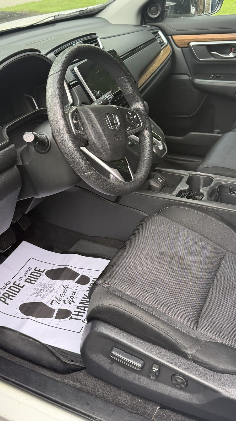 Honda interior after detailing