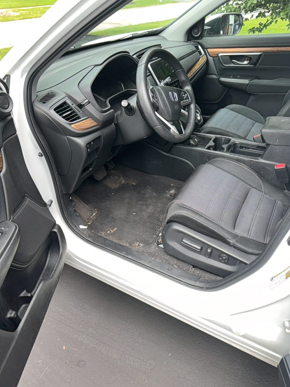Honda interior before detailing