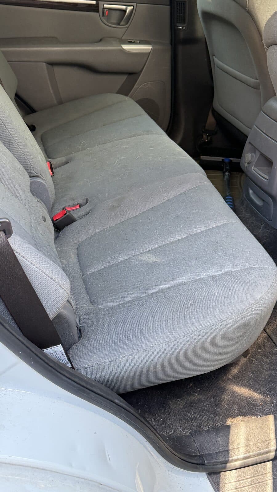 Hyundai Santa Fe interior before detailing