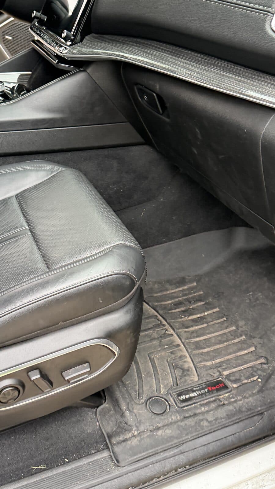 Jeep Wagoneer interior before detailing