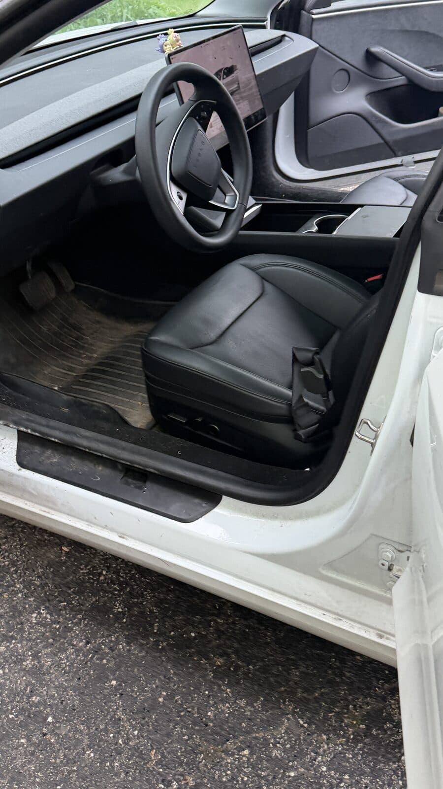 Tesla Model 3 interior before detailing