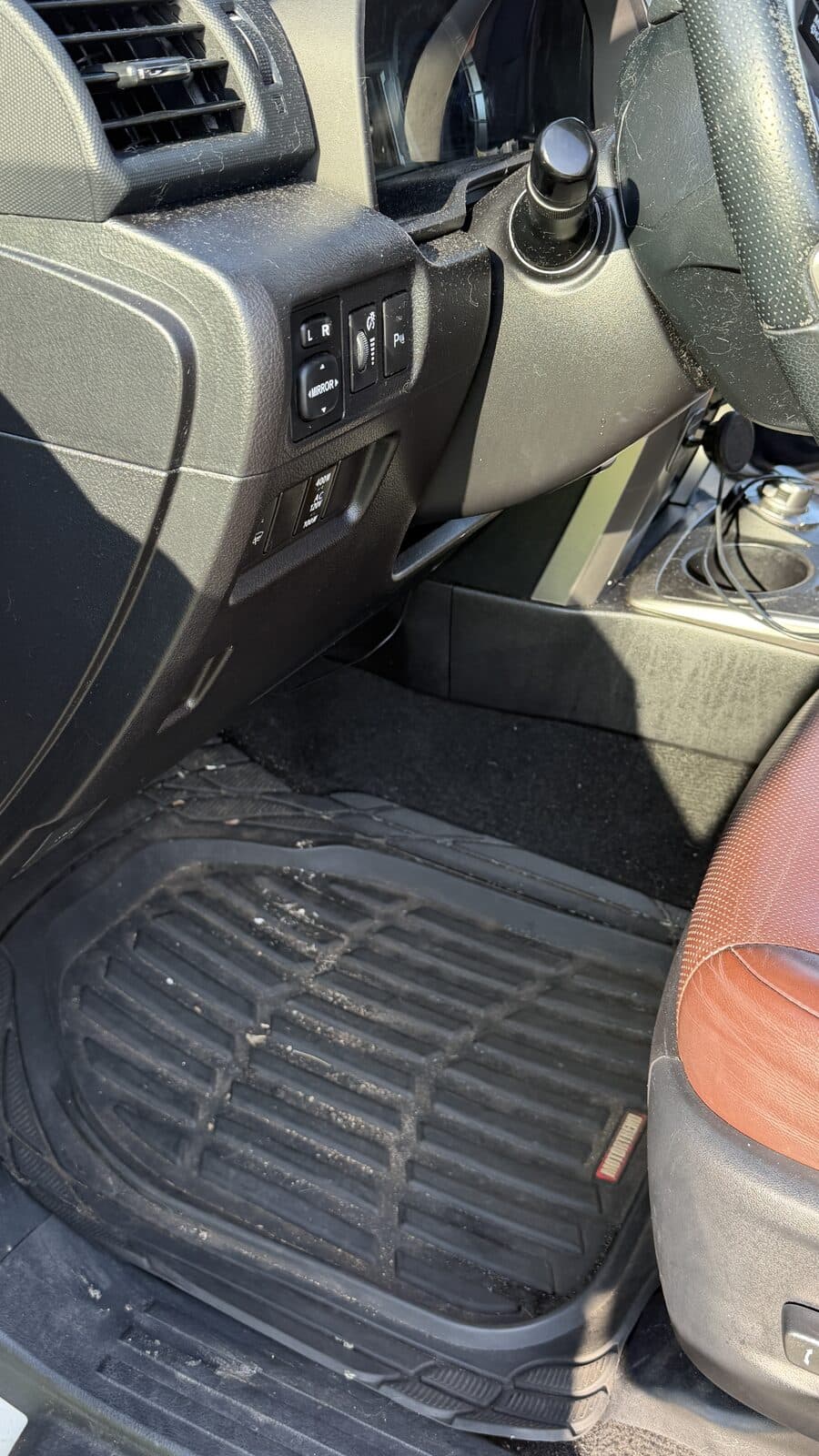 Toyota interior before detailing