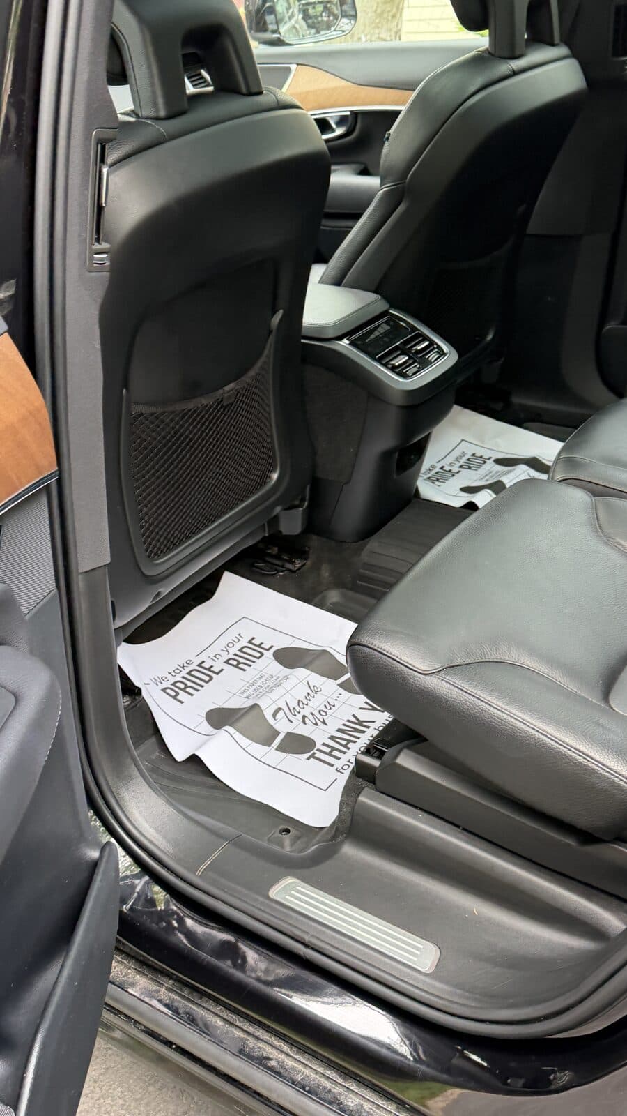 Volvo interior after detailing