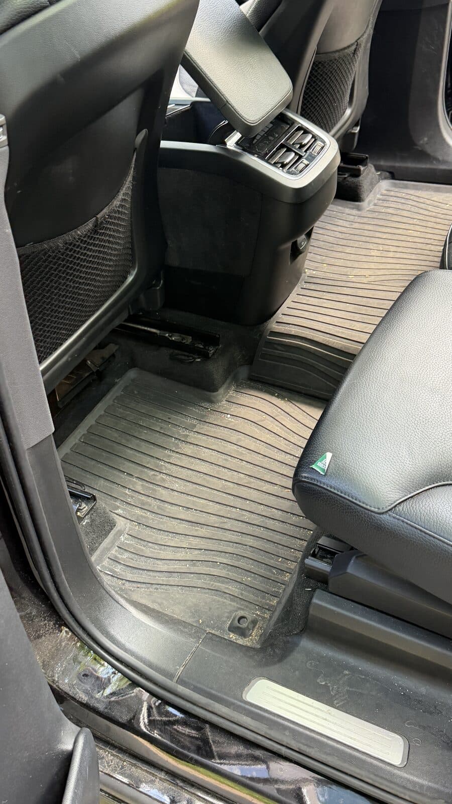Volvo interior before detailing